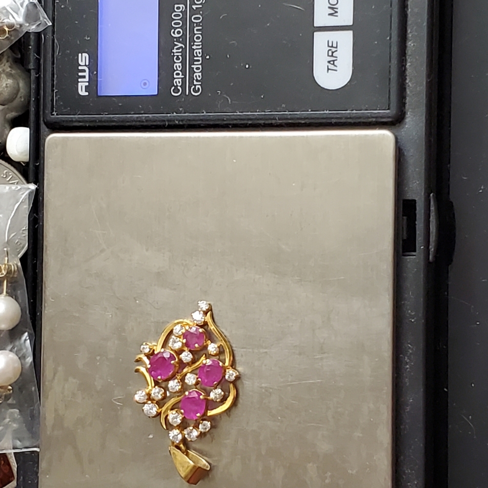 Solid 18k Ruby Pendant! This Is A One Of A Kind Cu - image 8